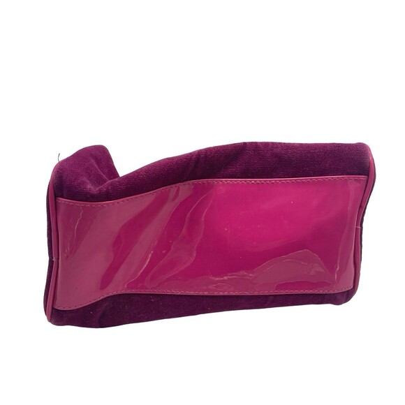 Victoria Secret Love Spell Handbag PINK Faux Suede Cosmetic Bag Zip Closure - Picture 16 of 16